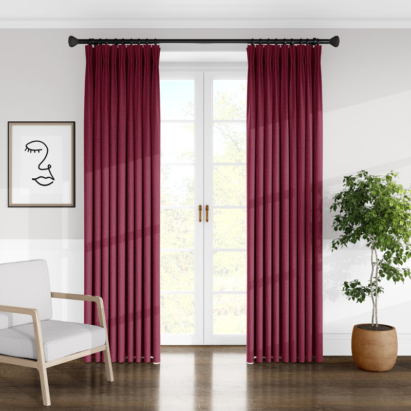Rideau simple obscurcissant à plis abstraits, Doré, l 20 po x L 144 po