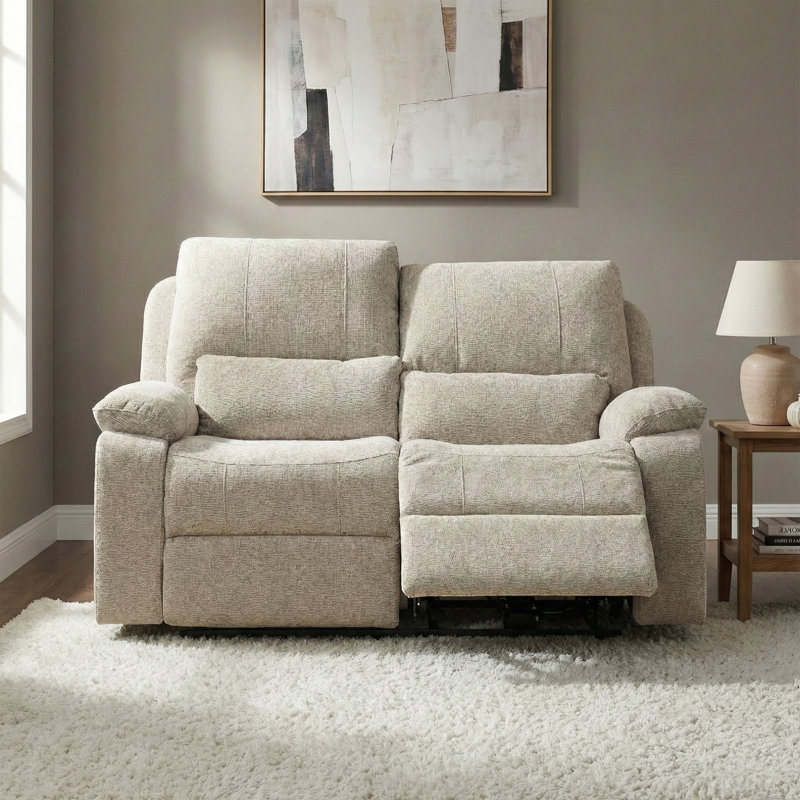 Tation Chenille Electric 2 Seater Reclining Sofa, Fossil