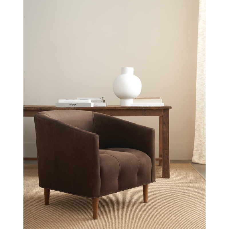 Pate Dark Chocolate Leather Chair