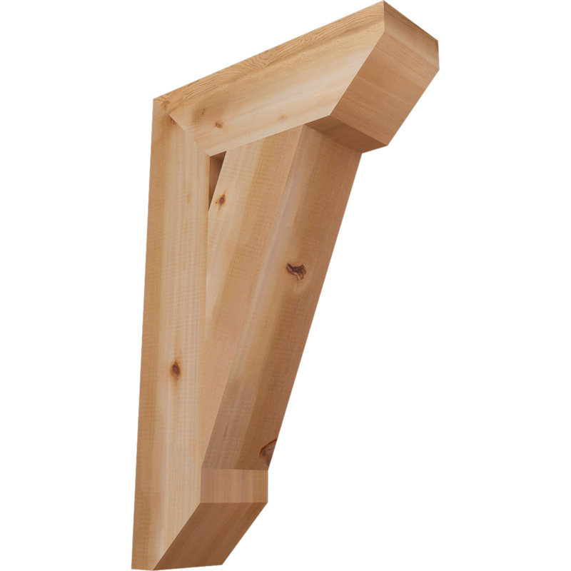 Support traditionnel en bois rustique à lattes, Cèdre rouge, H 32 po x l 5,5 po x P 20 po