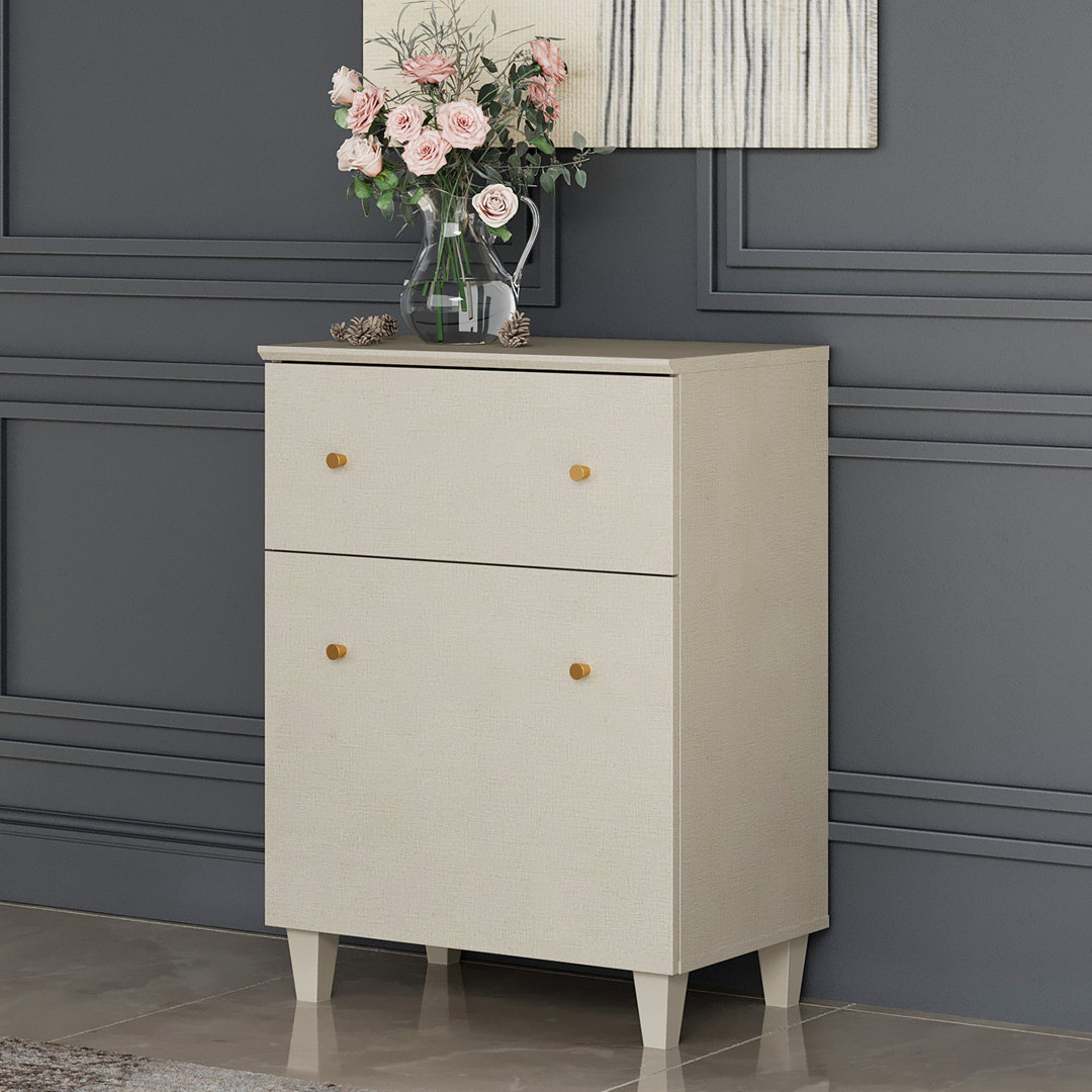 Lysiane Solid Wood 1 - Door Accent Cabinet Latitude Run® 