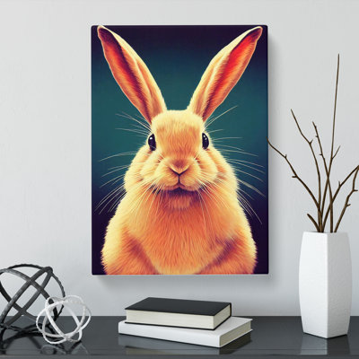 Emeraude Rabbit Portrait Vol.1 - Wrapped Canvas