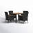 Maltby 4 - Person Acacia Patio Dining Set with Square Table , Cushions Included-1230409924