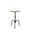 Table d'appoint luxueuse en marbre avec cadre en métal noir pour le salon