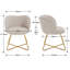 Aelisa Modern Accent Chairs Armchair with Faux Fur Metal Golden Crossed Legs -193976589