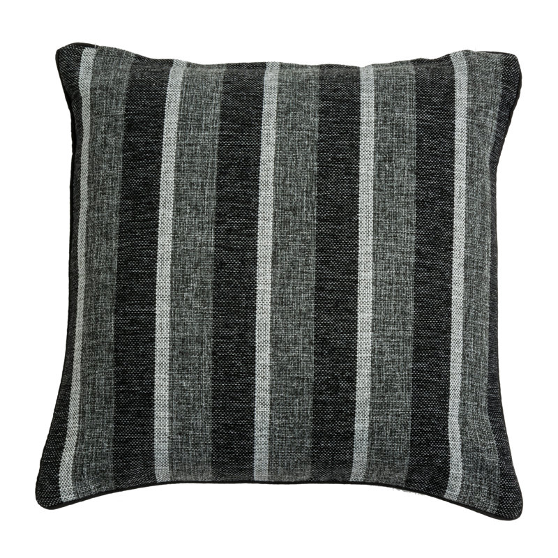 Colleyville Plaid Square Cushion, 43 x 43cm, Grey/Black