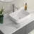 20" L x 15" W Bathroom Vessel Sink White Ceramic Bathroom Sink Rectangular Above Counter Bathroom Vanity Sink