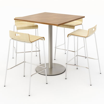 Bundle 21.75" L Square Breakroom Table and Chair Set