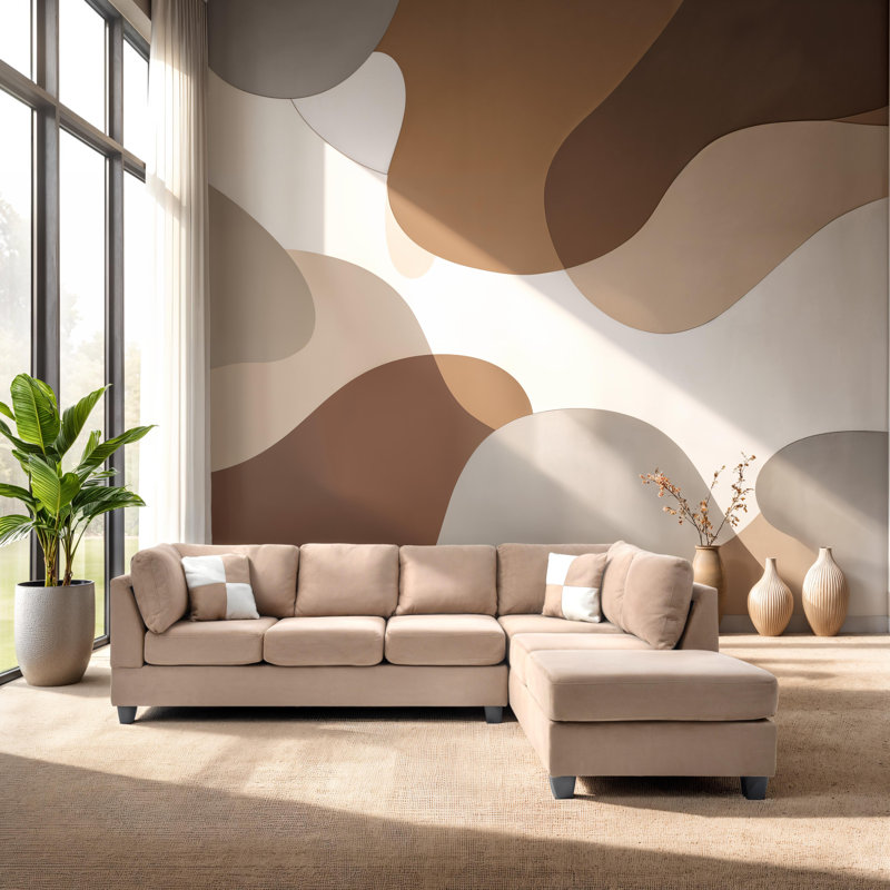 Harikleia Salisbury Sectional, Mocha Fabric