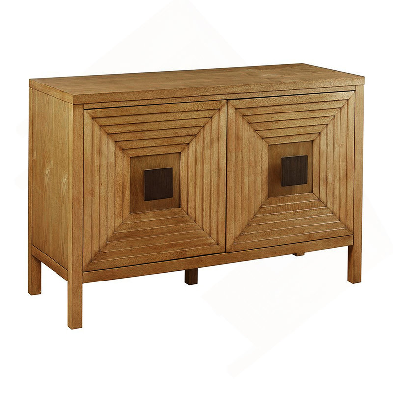 Armoire d'appoint 2 portes avec tablettes réglables, parfaite pour un décor d'inspiration rétro et moderne, solution de rangement polyvalente