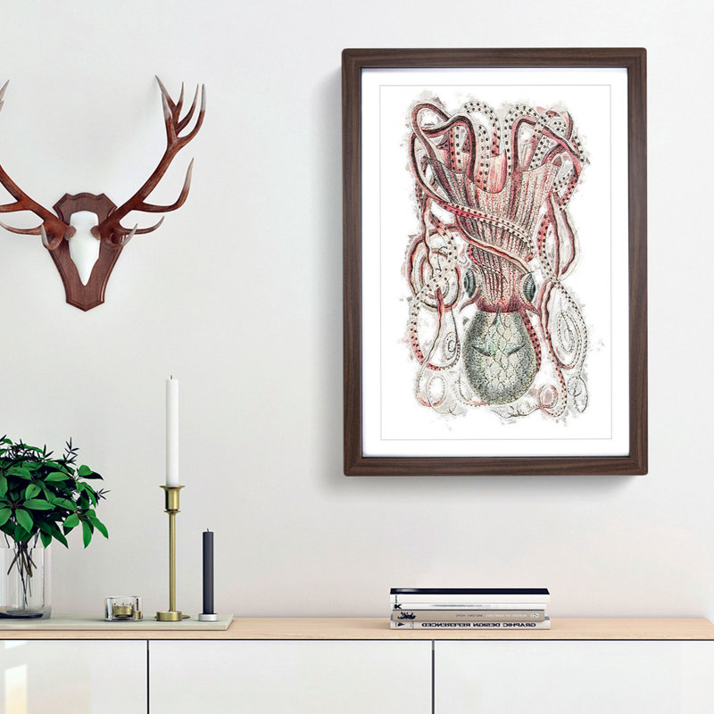 Cuttlefish by George Shaw - Framed Print, Walnut Framed, 36cm H x 27cm W x 2cm D