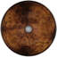 Lavabo de salle de bain vasque rond en verre L 17 po x l 6 po H Giovanni Russet-100503704