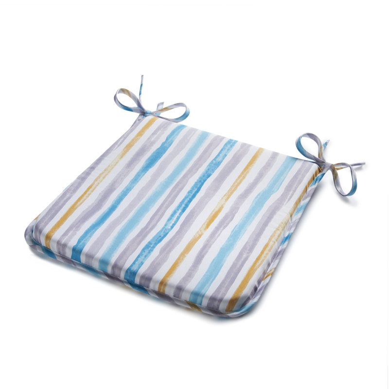 Striped Water Repellent Outdoor Seat Cushion