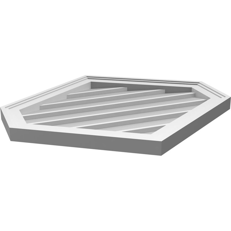 Ventilé vertical à pignon vertical en uréthane 8/12, H 24 po x l 26 po x P 1,5 po