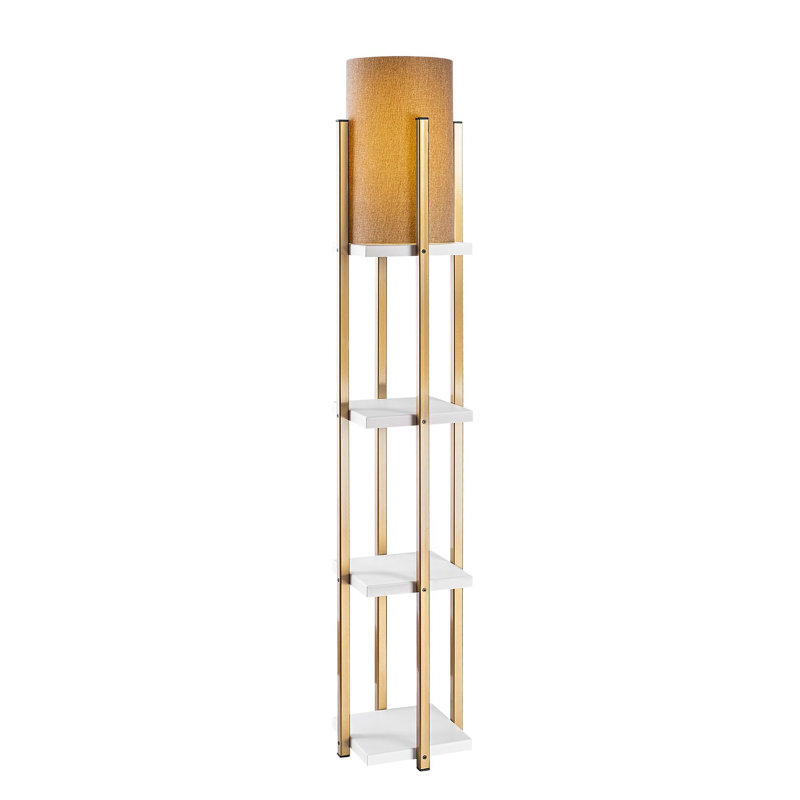 Lampe trépied 66,81 po Cawe, Brun, Blanc