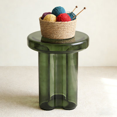 Round Glass Side Table