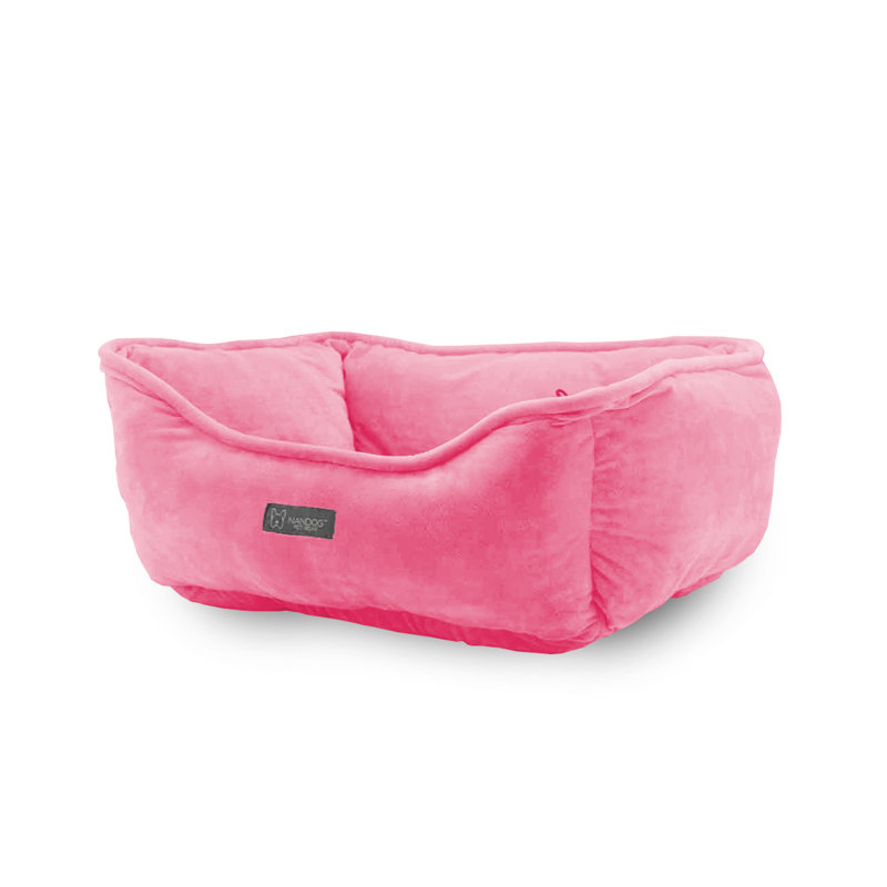 Lit réversible pour chien en rose - petit