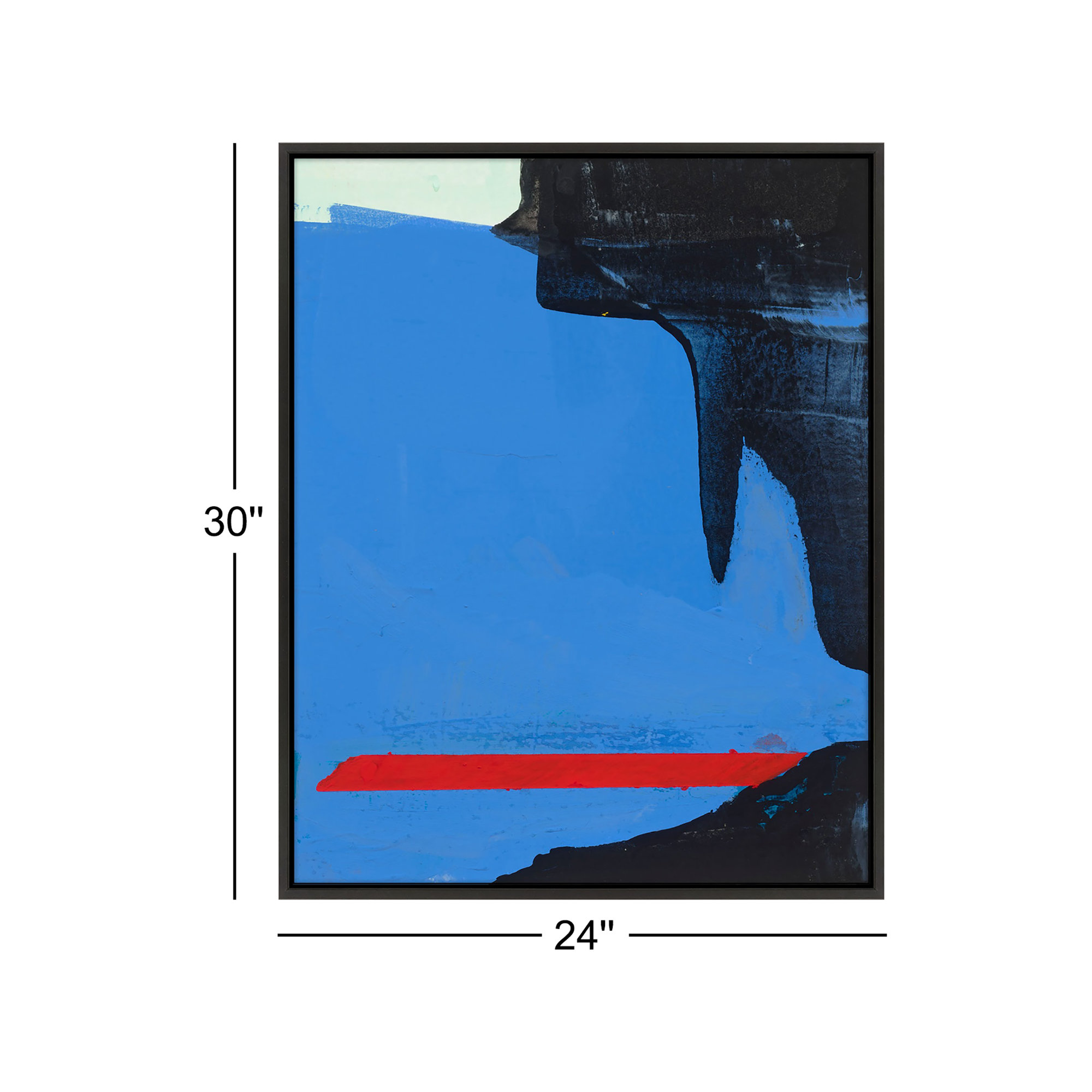 Beneath The Blue 3 by Andrea Stokes, Black Framed, 30" H x 24" W x 1.375" D