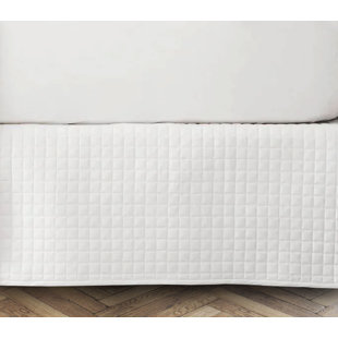 Jupe de lit matelassée verticale 100% satin de coton 400 fils 400 fils