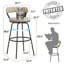 Tabouret de bar et de comptoir pivotant à dossier bas Kipton-1854992588-1877053407