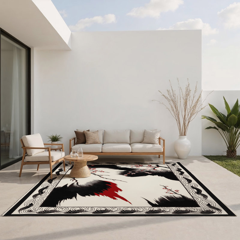 Plum Whisper Indoor And Outdoor Area Rug, Rectangle 1'6" x 2'6"