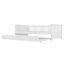 Lit plateforme en bois avec garde-corps et lit gigogne-313039927