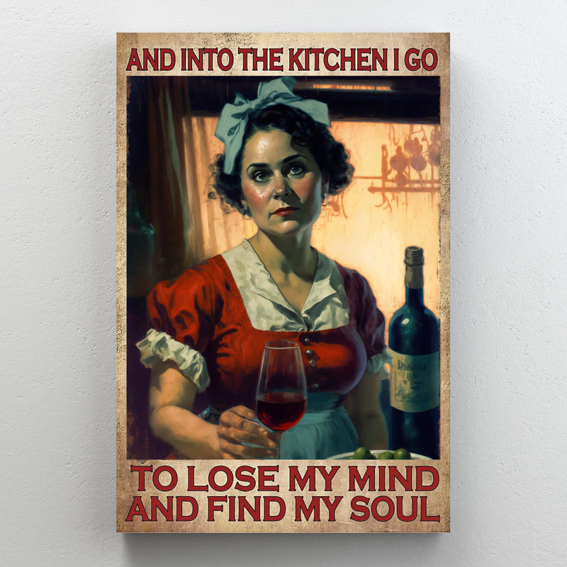 «And Into The Kitchen I Go On», impression sur toile, H 36 po x l 24 po x P 1,25 po
