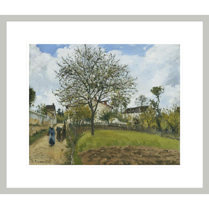 «Landscape in Louveciennes» par Camille Pissarro, impression giclée sur cadre, 17.75" H x 20.71" W