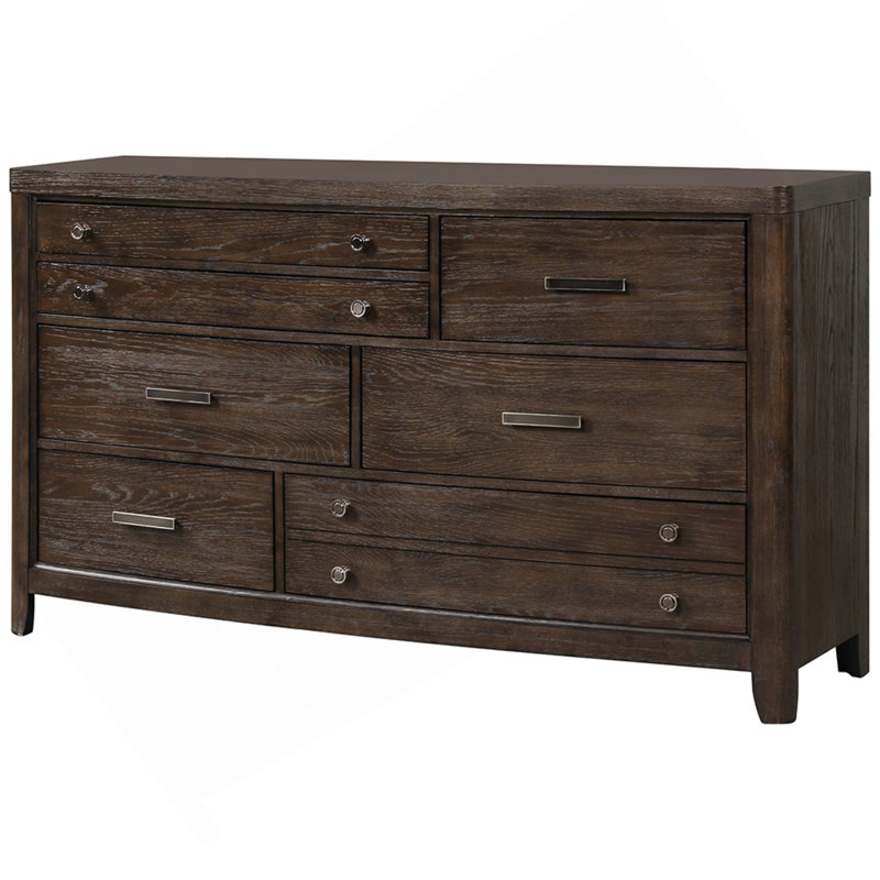 Commode antique brun avec tiroirs en cèdre