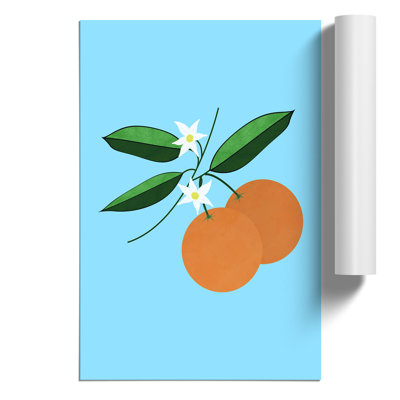 Orange Blossom Blue - Frameless Print