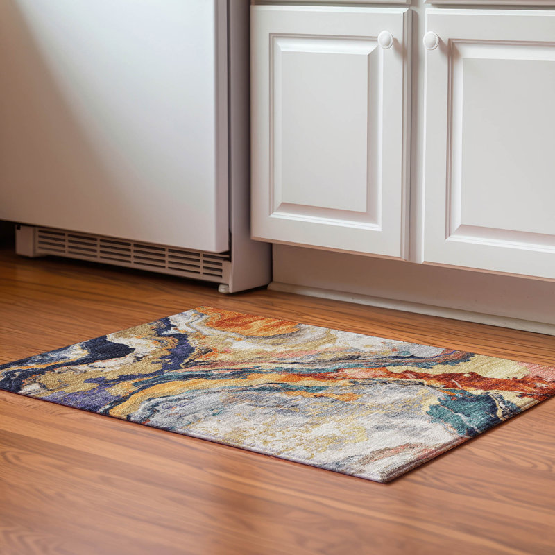 Premium Machine Washable Jakiyra AMF1908 Abstract Rug, Rectangle 1'8" x 2'6"