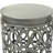 Metal Indoor Outdoor Nesting Side End Accent Table with Carved Trellis Design-2121594611