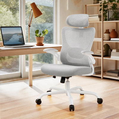 Ergonomic Office Chair, High Back Mesh Computer Chair With Adjustable Lumbar Support, 3D Armrests And 2D Headrest, Tilt Function , Breathable Desk Chair For Home Office