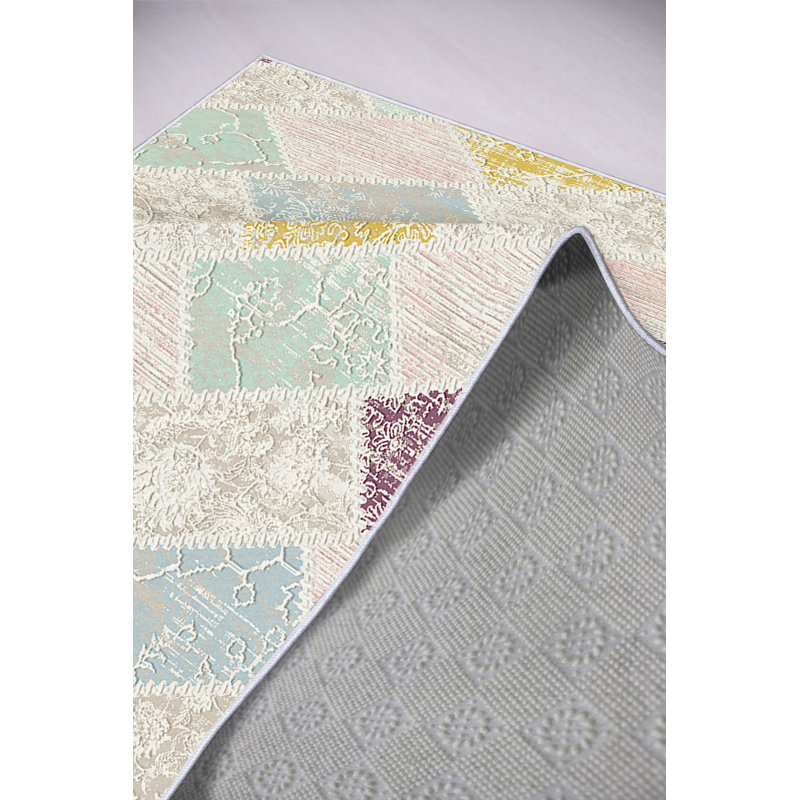 Eco-Friendly Area Rug (2 ft x 3.3 ft), 100% Polyester, 650 g/m² | Antibacterial & Non-Slip PVC Dot Underside, Pile Height: 0.2 inches | Machine Washable, Digital Print Design, Perfect for Living Room & Bedroom Decor
