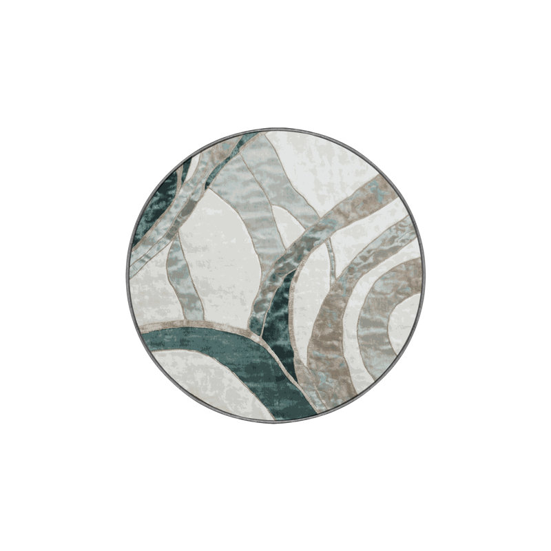 Tapis brun soyeux et moelleux, Rectangle 7 pi x 9 pi
