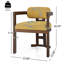 Chaise de salle à manger As Pic, combinant des sièges rembourrés, des détails en bois massif et un ensemble de 2 chaises en bois avec des pieds au fini noyer.