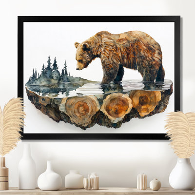 «Grizly Bear Animal A Winter Landscape I», art mural ours