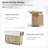 White 55.5" Rolling Fluted Kitchen Island-884086264
