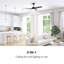 132cm Ceiling Fan with Light Kit-45186258
