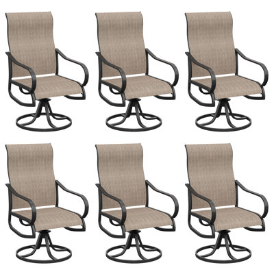 Joclynn Swivel Patio Dining Armchair