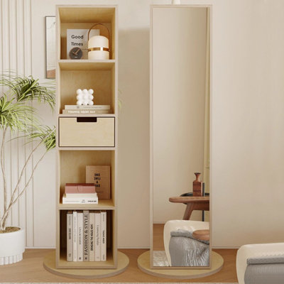 Bibliothèque rotative Beige