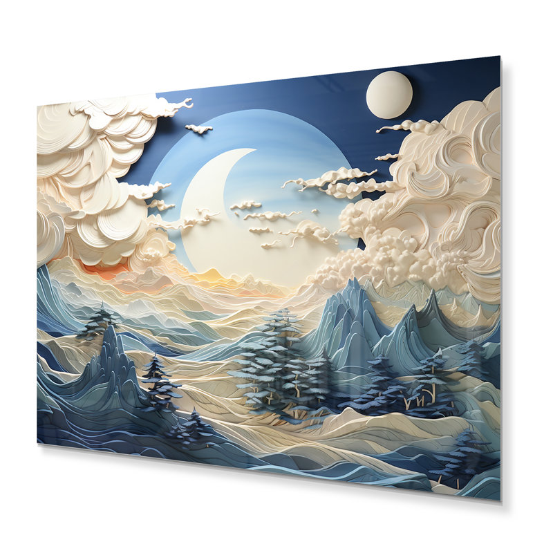 " Clouds Celestial Landscape I ", 12" H x 20" W x 1" D