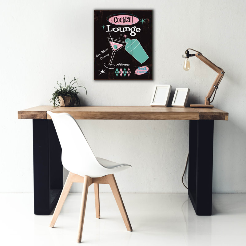  «Cocktail Lounge» par Fiona Stokes-Gilbert, art mural sur toile, 20 po x 24 po, H 24 po x l 20 po