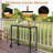 Heavy Duty Iron Outdoor Bar Table, Weather-resistant Counter Height Table For Patio Garden Yard Poolside