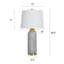 Lampe de table Donald - gris - abat-jour blanc-2105503855