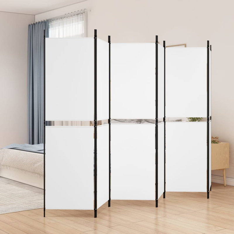 Kahleo Room Divider, 6, 220cm H x 300cm W, Anthracite