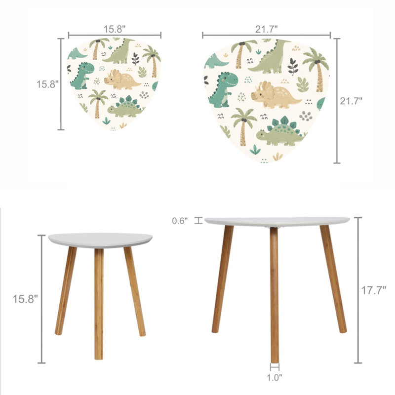 Ensemble de 2 tables basses gigognes Triangle