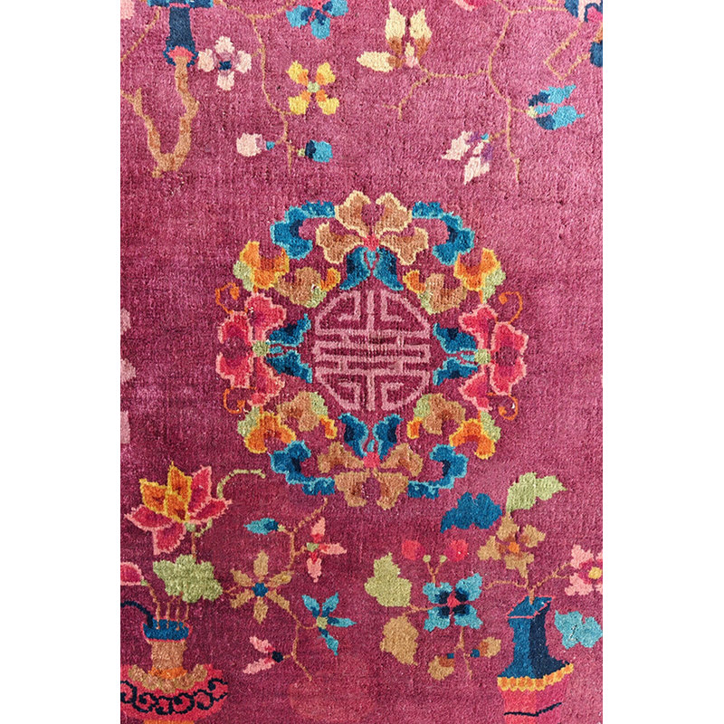 Antique Art Deco Small Scatter Size Wool Rug