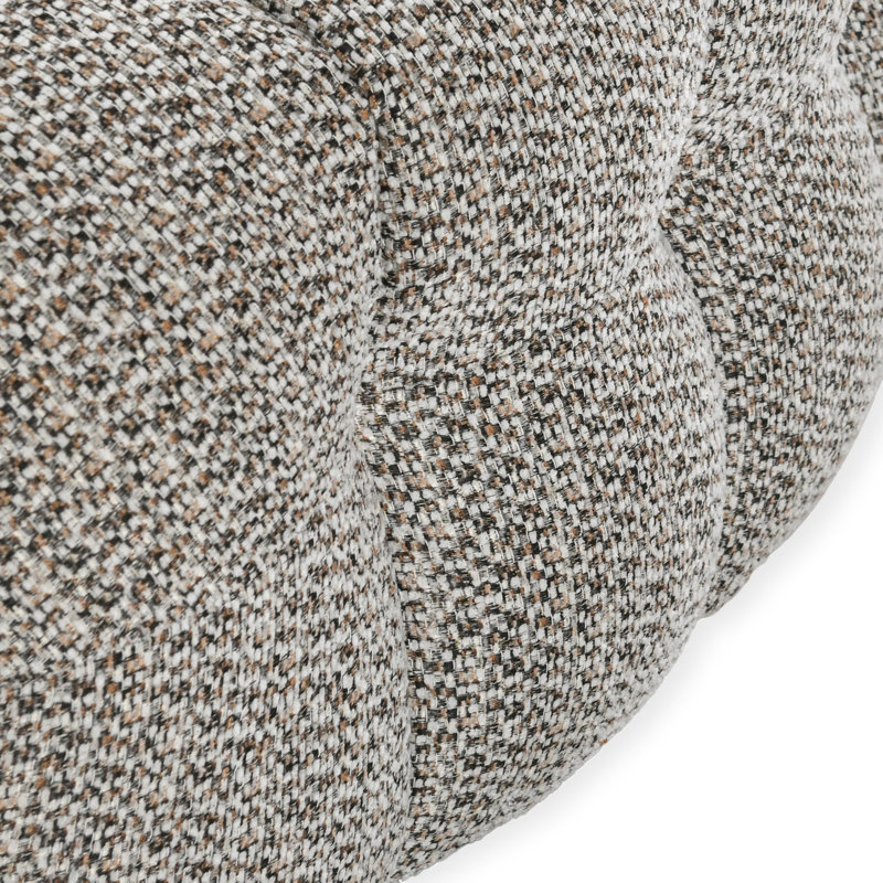 Walter Swivel Barrel Chair, Heathered Gray Polyester Blend