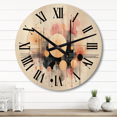 Horloge murale en bois massif Paynesville